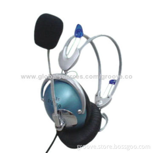 Computer Headphones with Adjustable Headband, 1.8m Cable, High-quality Sound